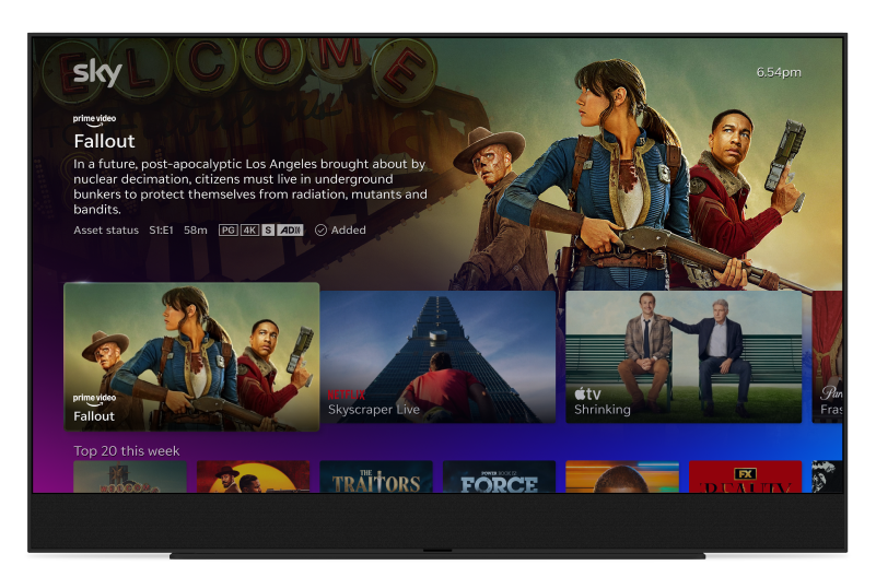 Sky entertainment home page